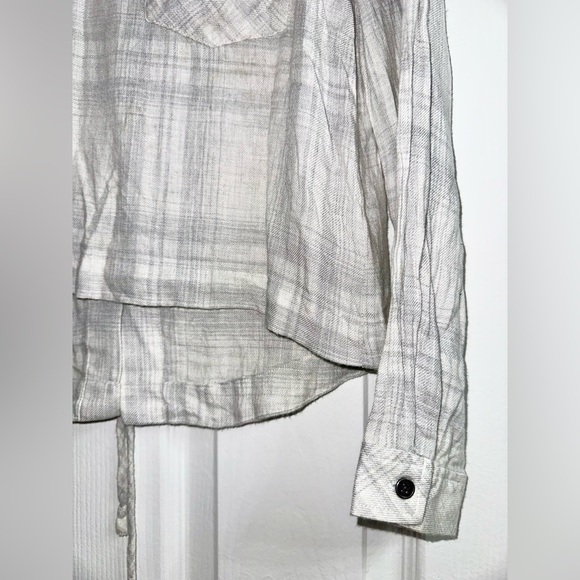 Cloth & Stone Casual Plaid Top S - Picture 3 of 6